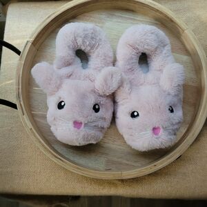 Plush Pink Bunny Women's Slippers - Cozy Indoor Footwear